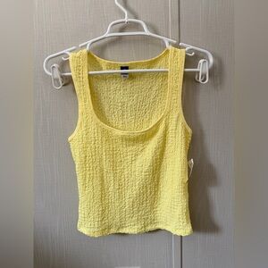 Old Navy Yellow Textured Tank Top